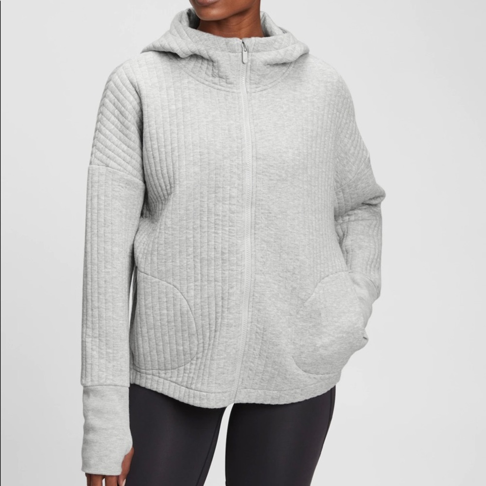 GAP Womens Medium Quilted, cozy, zip up hoodie.
